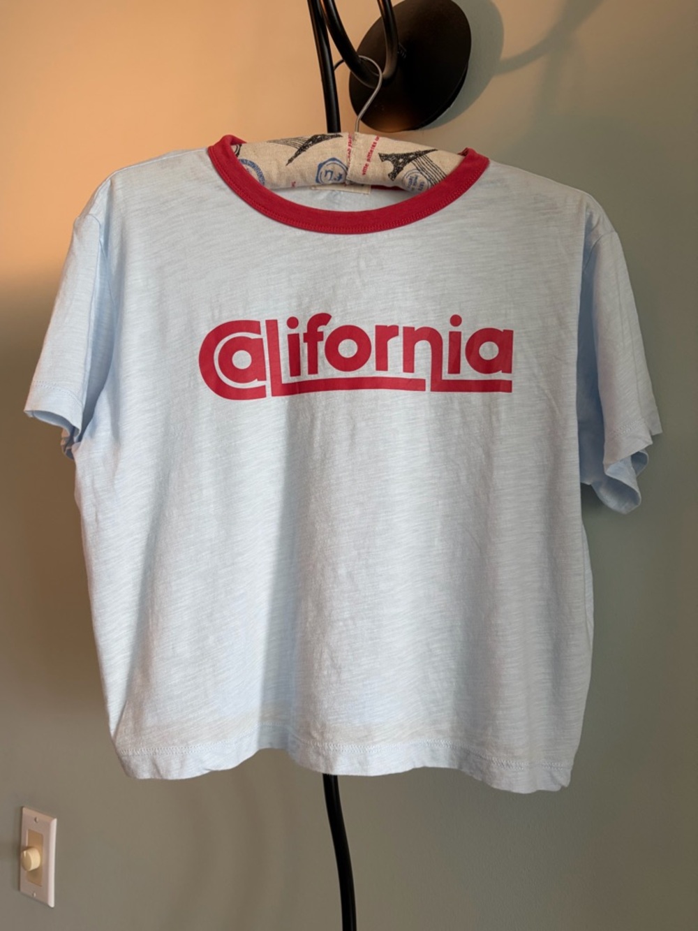 NWOT MARINE LAYER
GRAPHIC CROPPED RINGER TEE